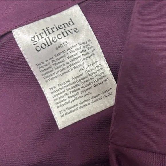 Girlfriend Collective high rise plum bike shorts Xs - Picture 7 of 8